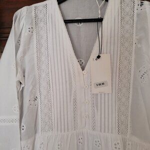 NWT ZARA eyelet cotton dress, S
